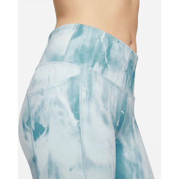 Nike DM7716 Women's Sz S Blue/Slate Epic Luxe Mid-Rise 7/8 Running Tights $110 - Picture 9 of 9